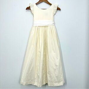 J. Crew Crewcuts Girls Flutter Sleeve Ivory Cream Tulle Dress Girls Size‎ 10 NWT